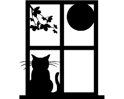 Katzenfenster Wandtattoo Motiv 1 Wandtattoo