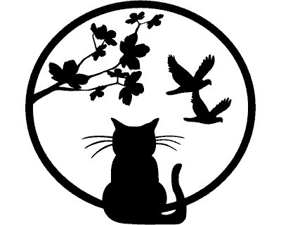 Katzenfenster Wandtattoo V�gel Wandtattoo
