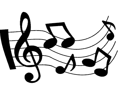 Musiknoten Wandtatto geschwungen Wandtattoo