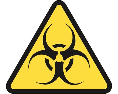 Biohazard Aufkleber Warndreieck