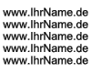 Domainaufkleber 50cm Aufkleber