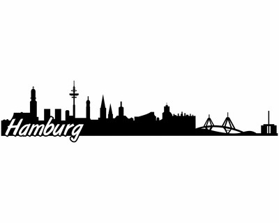 Hamburg Skyline Wandtattoo