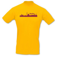 T-Shirt Berlin Skyline T-Shirt Modellnummer 000536-020-408  goldgelb/rot