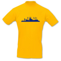T-Shirt K�ln Skyline T-Shirt Modellnummer 000537-020-406  goldgelb/k�nigsblau
