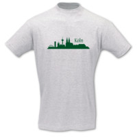 T-Shirt K�ln Skyline T-Shirt Modellnummer 000537-901-404  ash/gr�n