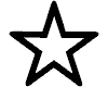 Stern Aufkleber Outline runde Ecken Aufkleber
