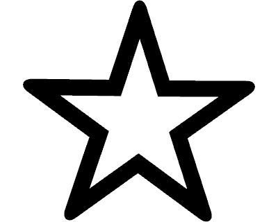 Stern Aufkleber Outline runde Ecken Aufkleber