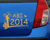 Abiaufkleber gro�e Rosenbl�te Aufkleber