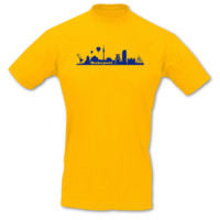 T-Shirt Ruhrpott Skyline T-Shirt Modellnummer 000582-020-406  goldgelb/k�nigsblau