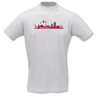 T-Shirt Ruhrpott Skyline T-Shirt Modellnummer 000582-901-409  ash/bordeaux