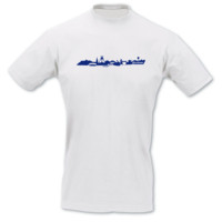 T-Shirt Bochum Skyline T-Shirt Modellnummer 000720-010-406  wei�/k�nigsblau