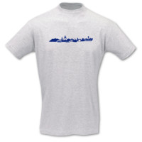 T-Shirt Bochum Skyline T-Shirt Modellnummer 000720-901-406  ash/k�nigsblau