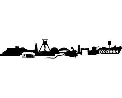 Bochum Skyline Aufkleber Aufkleber