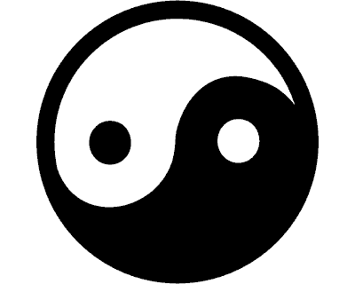 Aufkleber Yin & Yang Aufkleber