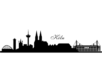 Wandtattoo K�ln Skyline + Stadion Wandtattoo