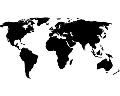 Weltkarte Aufkleber