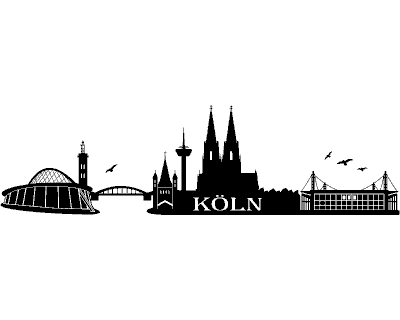 Wandtattoo K�ln Skyline Wandtattoo