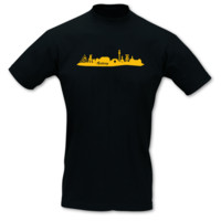 T-Shirt Bottrop Skyline T-Shirt Modellnummer 000834-070-410  schwarz/goldgelb