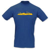 T-Shirt Bottrop Skyline T-Shirt Modellnummer 000834-903-410  royal blau/goldgelb