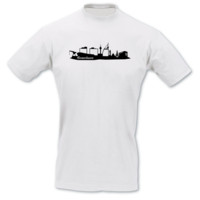 T-Shirt Bremerhaven Skyline T-Shirt Modellnummer 000836-010-402  wei�/schwarz