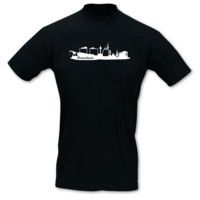 T-Shirt Bremerhaven Skyline T-Shirt Modellnummer 000836-070-401  schwarz/wei�
