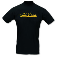 T-Shirt Bremerhaven Skyline T-Shirt Modellnummer 000836-070-410  schwarz/goldgelb