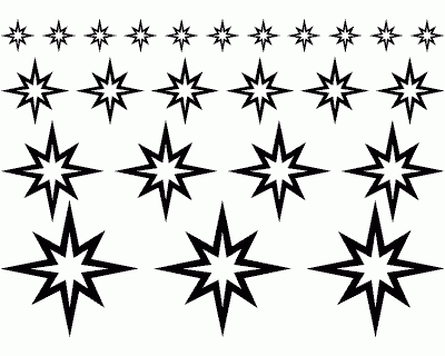 Wandtattoo Polarstern Set Outline Wandtattoo