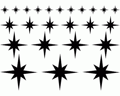 Wandtattoo Polarstern Set gef�llt Wandtattoo