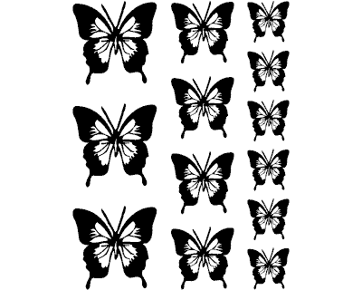 Schmetterling Wandaufkleber Set 8 Wandtattoo