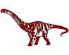 Wandtattoo Apatosaurus 54x30cm burgundy