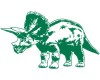 Wandtattoo Triceratops 51x30 cm gr�n