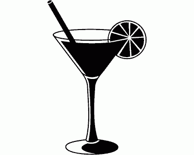 Wandtattoo Cocktailglas Wandtattoo