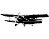 Wandtattoo Doppeldecker Flugzeug Wandtattoo