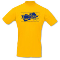 T-Shirt Turntables T-Shirt Modellnummer 000911-020-406  goldgelb/k�nigsblau