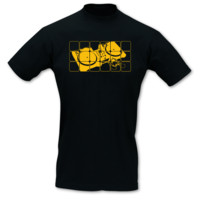 T-Shirt Turntables T-Shirt Modellnummer 000911-070-410  schwarz/goldgelb