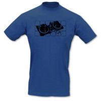 T-Shirt Turntables T-Shirt Modellnummer 000911-903-402  royal blau/schwarz