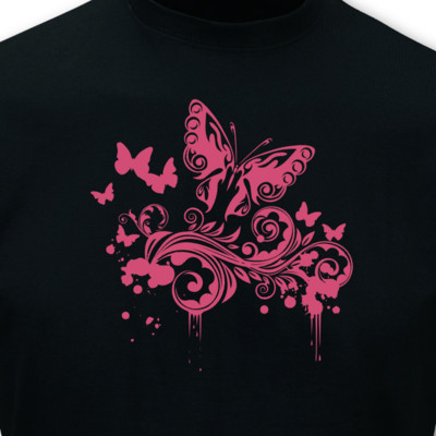 T-Shirt Schmetterlinge Grunge Retro T-Shirt