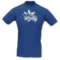 T-Shirt Schmetterlinge Grunge Retro T-Shirt Modellnummer 000912-903-401  royal blau/wei�