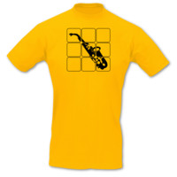T-Shirt Saxophon T-Shirt Modellnummer 000913-020-402  goldgelb/schwarz