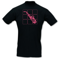 T-Shirt Saxophon T-Shirt Modellnummer 000913-070-462  schwarz/fuchsia