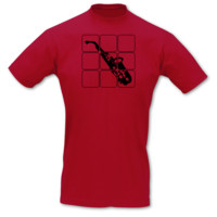 T-Shirt Saxophon T-Shirt Modellnummer 000913-904-402  rot/schwarz