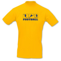 T-Shirt Fu�ballspieler T-Shirt Modellnummer 000916-020-406  goldgelb/k�nigsblau