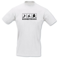 T-Shirt Basketballspieler T-Shirt Modellnummer 000917-010-402  wei�/schwarz