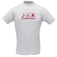 T-Shirt Basketballspieler T-Shirt Modellnummer 000917-901-409  ash/bordeaux