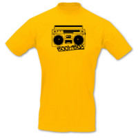 T-Shirt Boombox T-Shirt Modellnummer 000919-020-402  goldgelb/schwarz