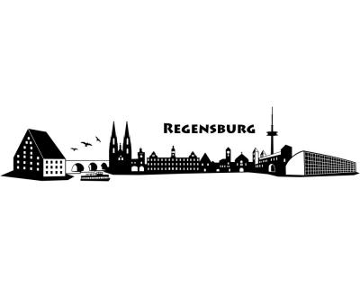 Wandtattoo Regensburg Skyline Wandtattoo