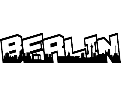 Wandtattoo Berlin Schriftzug Skyline Wandtattoo