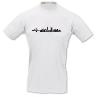 T-Shirt Duisburg Skyline T-Shirt Modellnummer 000930-010-402  wei�/schwarz