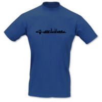 T-Shirt Duisburg Skyline T-Shirt Modellnummer 000930-903-402  royal blau/schwarz