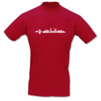 T-Shirt Duisburg Skyline T-Shirt Modellnummer 000930-904-401  rot/wei�